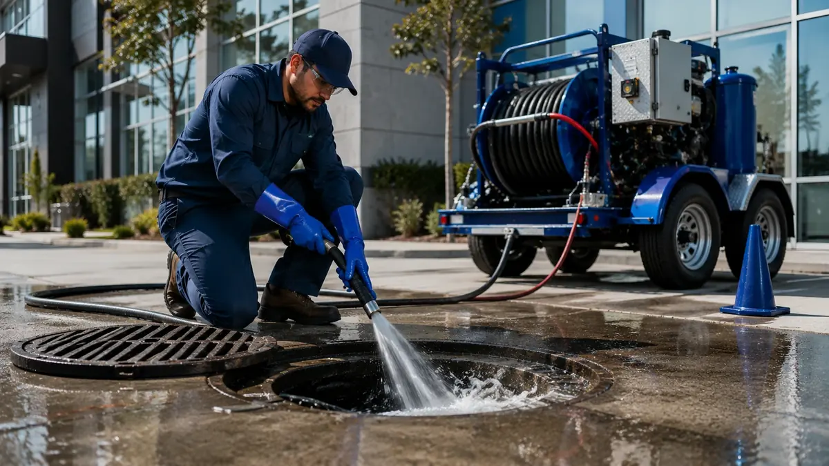 Commercial Hydro Jet Drain Cleaning in Downey