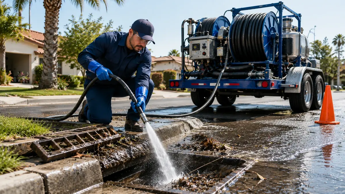 Storm Drain Hydro Jet Cleaning in Downey